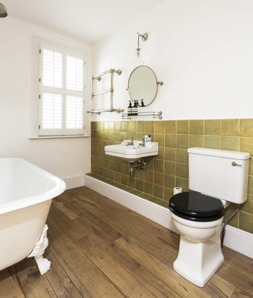 traditional bathroom oak flooring luscious tiles.