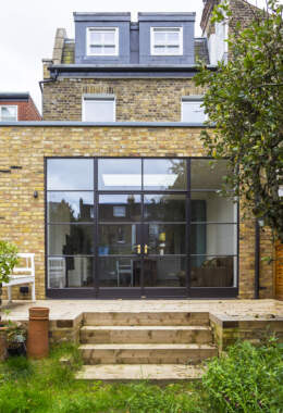brick extension metal doors