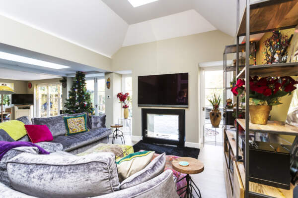 bio-ethanol double sided fireplace