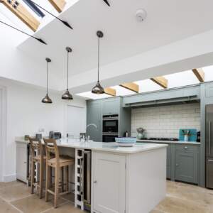 classic kitchen with skylights