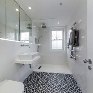 simple shower room