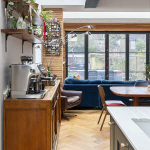 parquet flooring kitchen island